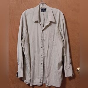 Dockers Men's Khaki Casual Button-Down Long Sleeved Shirt Size XXL